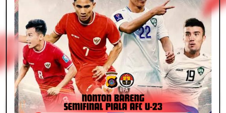 Polda Gorontalo Gelar Nonton Bareng Semi Final Piala Asia U23