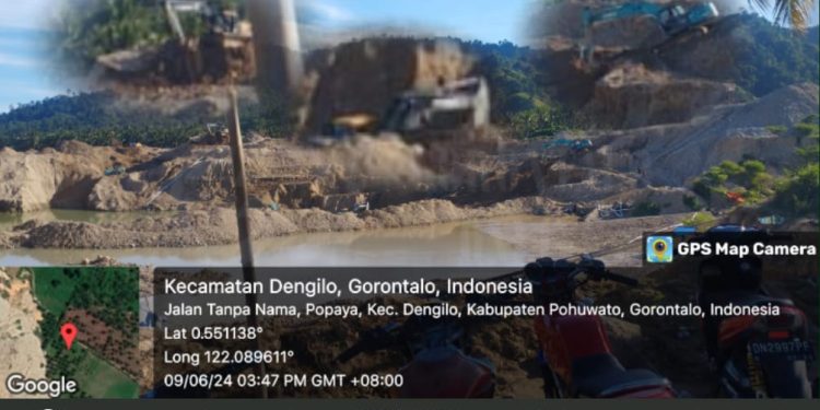 Tim Survei WPR Tiba Dipohuwato, Puluhan Alat Berat Beraktifitas Dikecamatan Dengilo