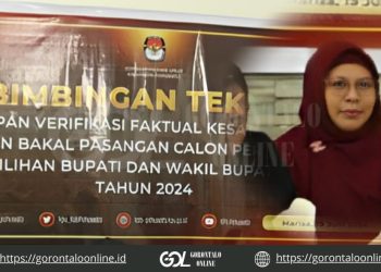 KPU Pohuwato Gelar Bimtek Verfak Syarat Dukungan Perseorangan Cabup Cawabup