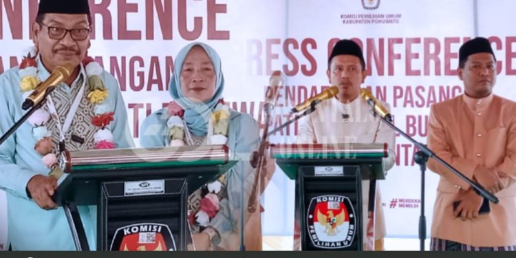Bakal Lawan SIAP, Yusril – Fatmawaty Resmi Mendaftar Cabup Cawabup Pohuwato
