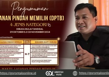 KPU Pohuwato Buka Layanan Pindah Memilih, Berikut 4 Kategorinya