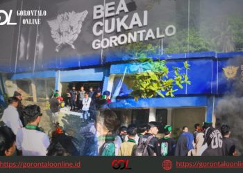 Soal Rokok Ilegal, HMI Badko SulutGo Demo Kantor Bea Cukai Gorontalo