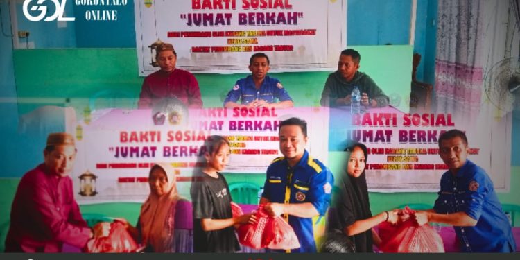 Jum’at Berbagi, Penambang Pohuwato Salurkan Bantuan Untuk Masyarakat Dudepo