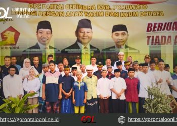 Peringati HUT ke-17, Gerindra Pohuwato Berbagi dengan Anak Yatim dan Kaum Dhuafa
