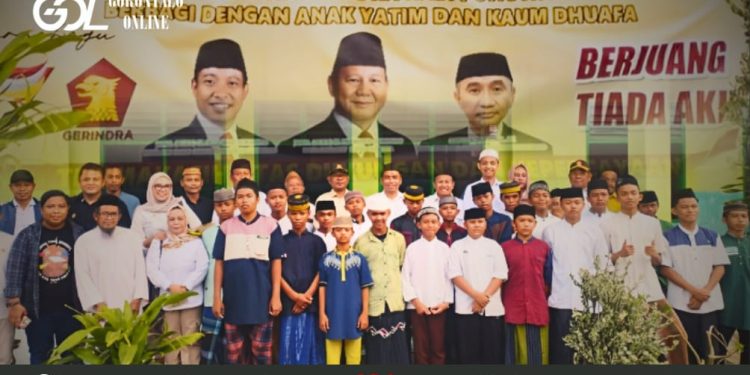 Peringati HUT ke-17, Gerindra Pohuwato Berbagi dengan Anak Yatim dan Kaum Dhuafa