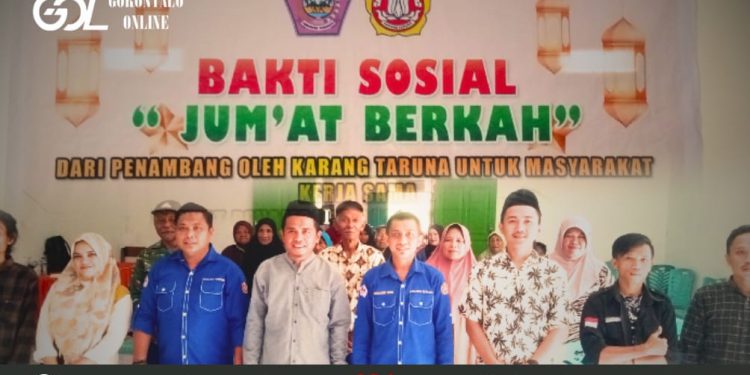 Giliran Desa Bulangita yang Disentuh Rakyat Penambang, Salurkan Puluhan Paket Sembako