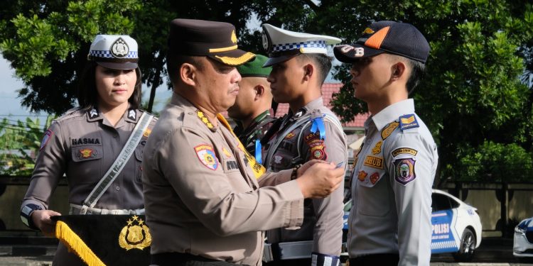 Tekan Angka Kecelakaan Melalui Operasi Keselamatan , Polda Gorontalo Gelar Apel Pasukan