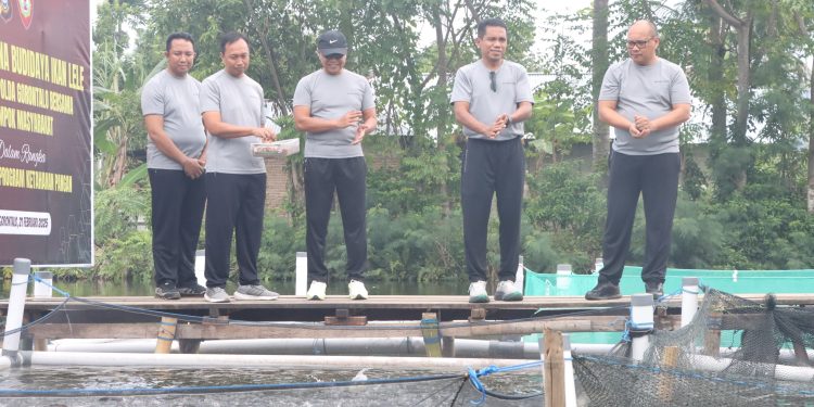 Dukung Program Ketahanan Pangan Presiden, Kapolda Gorontalo Hadiri Panen Ikan Lele