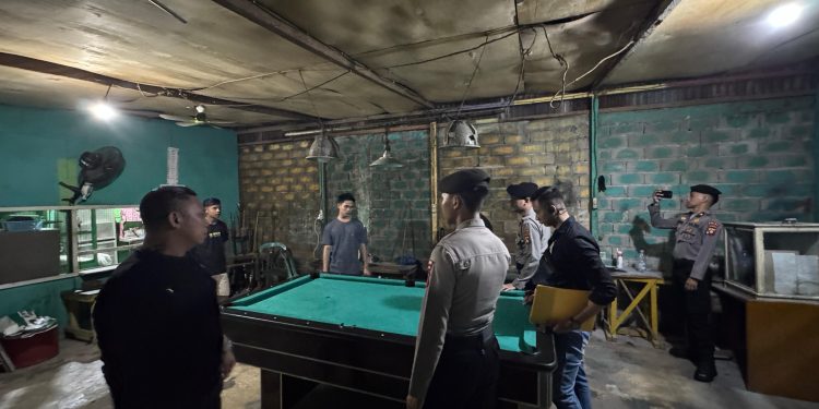 Tindak Lanjuti Laporan Warga, Ops Pekat Otanaha Polda Gorontalo Tertibkan Hiburan Tempat Billiard