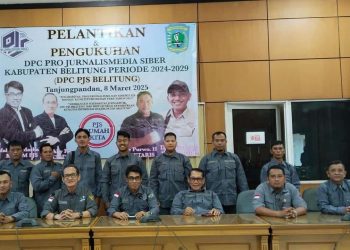 DPC PJS Belitung Resmi Dilantik, Siap Perkuat Jurnalisme Profesional