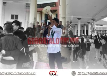HMI Pohuwato Demo Kantor Bupati, Desak Penanganan Krisis Lingkungan dan Tertibkan PETI