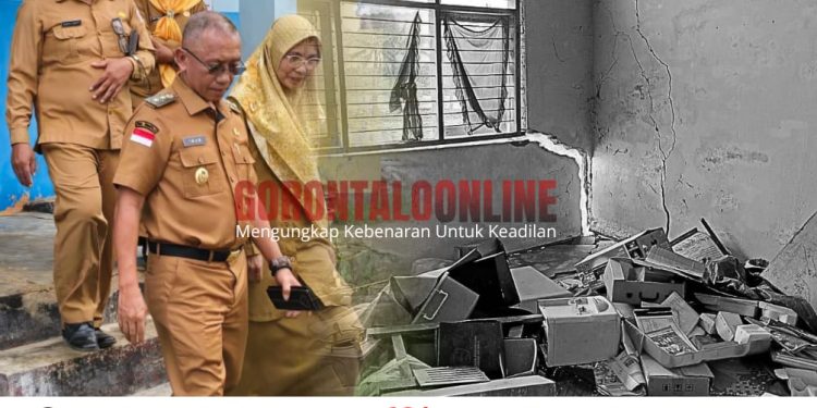 Tindak Lanjuti Aspirasi Mahasiswa, Wabup Pohuwato Tinjau Kerusakan SDN 09 Bulili