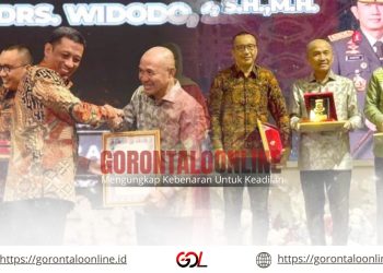 Bupati Saipul Hadiri Kenal Pamit Kapolda Gorontalo, Terima Piagam Penghargaan
