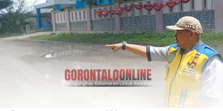 Jalan Rusak di Depan Rumah Ketua DPRD Pohuwato,Ini Penjelasan Kadis PU!