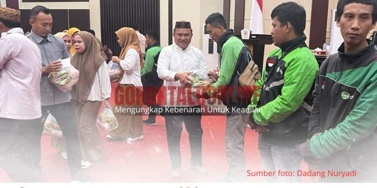 DPRD Pohuwato Berbagi Sembako untuk Ojol, Kenang Almarhum Affan