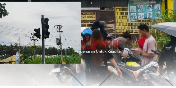 Breaking News: Lampu Lalu Lintas Mati, Dua Kendaraan Bermotor Tabrakan di Perempatan Blok Plan Marisa