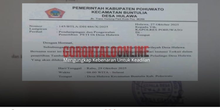 Surat Penertiban Pemerintah Desa Hulawa Tuai Kritik dari Penambang Lokal : Jangan Jadi Pemicu Masalah Baru