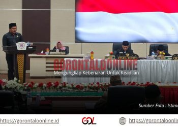 Iqram Bahri Akbar Baderan Bacakan Laporan Banggar di Paripurna Penetapan APBD 2026 Pohuwato