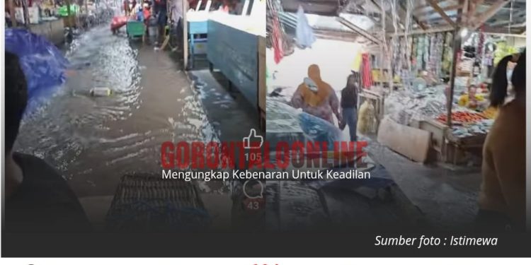 Pasar Marisa Tergenang Air,Kiraman : Air Hujan Muaranya Ke Saluran