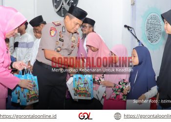 Kapolres Pohuwato dan Bhayangkari Berbagi Santunan di Pesantren Hidayatullah