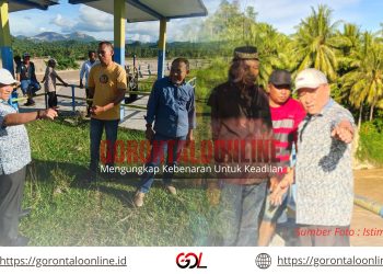 Ketua DPRD Pohuwato Ajak Aliansi Masyarakat Petani dan Rakyat (AMPERA) Meninjau Bendungan Taluduyunu