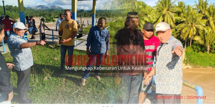Ketua DPRD Pohuwato Ajak Aliansi Masyarakat Petani dan Rakyat (AMPERA) Meninjau Bendungan Taluduyunu