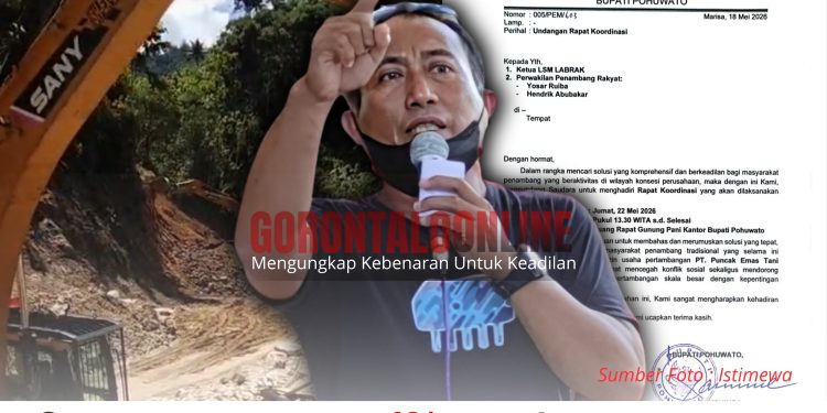 Perusahaan Tambang di Pohuwato Diduga Bongkar Paksa Camp Penambang Tradisional,Soni Samoe : Mereka Remehkan Bupati