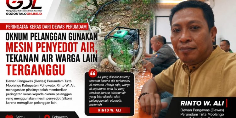 Sedot Air Pakai Alkon,Rinto Ali : Ada Peringatan Jangan Di Ulangi