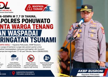 Gempa M 7,7 di Tahuna Terasa Di Pohuwato, Kapolres AKBP Busroni Minta Warga Tenang