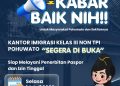 Mau Urus Paspor Dan Ijin Tinggal,Kantor Imigrasi Kelas III Non TPI Bakal Buka Tanggal 14 Juli