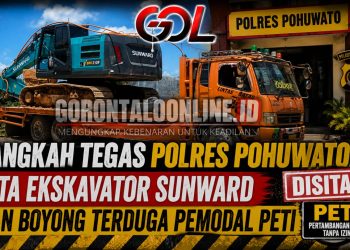 Langkah Tegas Polres Pohuwato: Sita Ekskavator Sunward dan Boyong Terduga Pemodal PETI