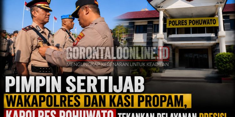 Pimpin Sertijab Wakapolres, Kapolres Pohuwato Tekankan Pelayanan Presisi