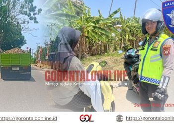 Tekan Risiko Kecelakaan, Satlantas Polres Pohuwato Imbau Truk Material Gunakan Terpal dan Pengendara Taati Aturan