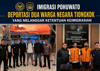 Imigrasi Pohuwato Deportasi Dua WNA Tiongkok