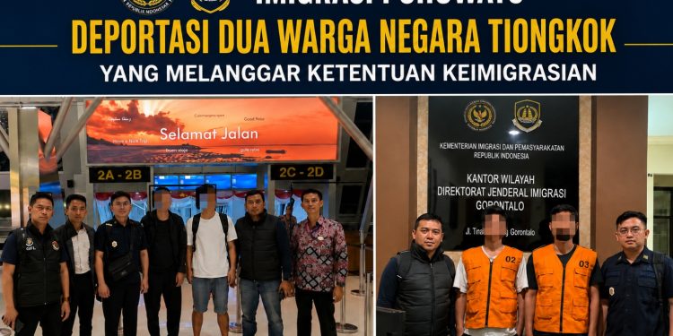 Imigrasi Pohuwato Deportasi Dua WNA Tiongkok