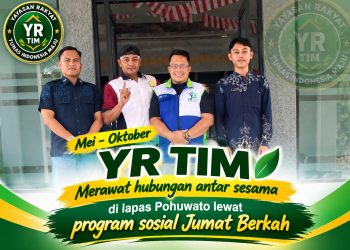 Sejak Mei Hingga Oktober,YR TIM Konsistensi Berbagi Dilapas Pohuwato