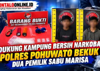 Dukung Kampung Bersih Narkoba, Polres Pohuwato Bekuk Dua Pemilik Sabu Marisa