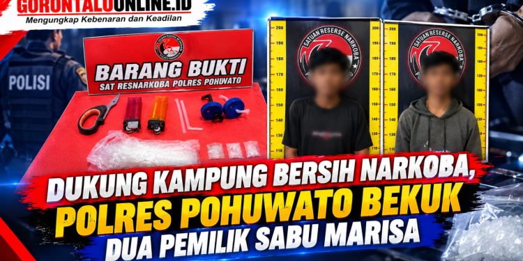 Dukung Kampung Bersih Narkoba, Polres Pohuwato Bekuk Dua Pemilik Sabu Marisa